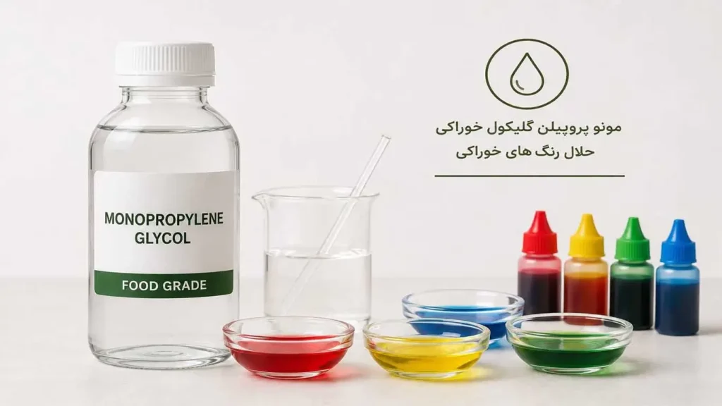 مونو پروپیلن گلیکول در حلال رنگ های خوراکی